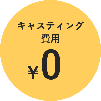 キャスティング費用　¥0